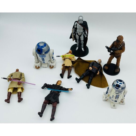Star Wars Loose Figure Lot Captain Plasma, R2D2 Light Saber Clone Wars Commander - Picture 1 of 9